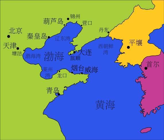 辽东湾地图