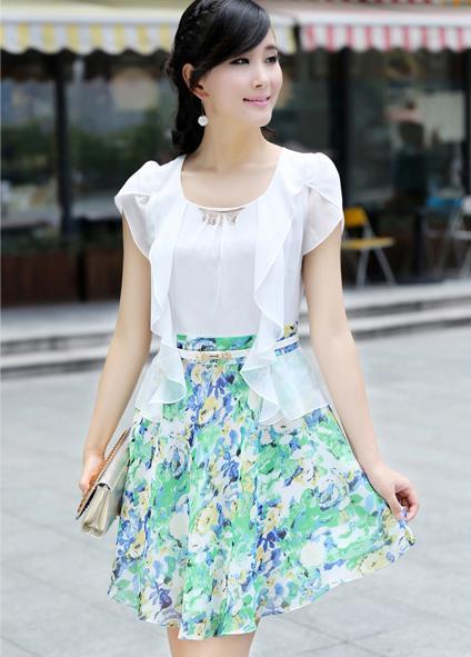 雪纺碎花裙_碎花长裙_碎花雪纺连衣裙_碎花洋