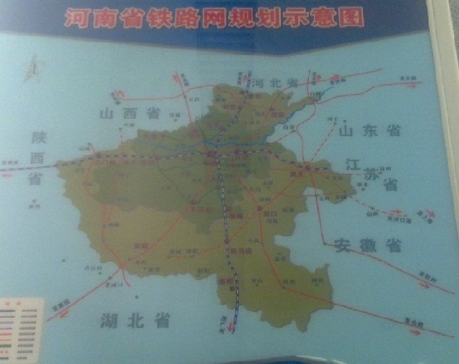 河南省郑渝高铁的规划图