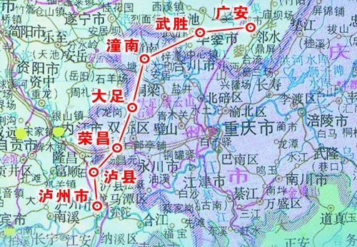 廣渝瀘高速公路規劃線路圖